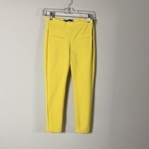 Zara Yellow High Waisted Pants (Stretchy)